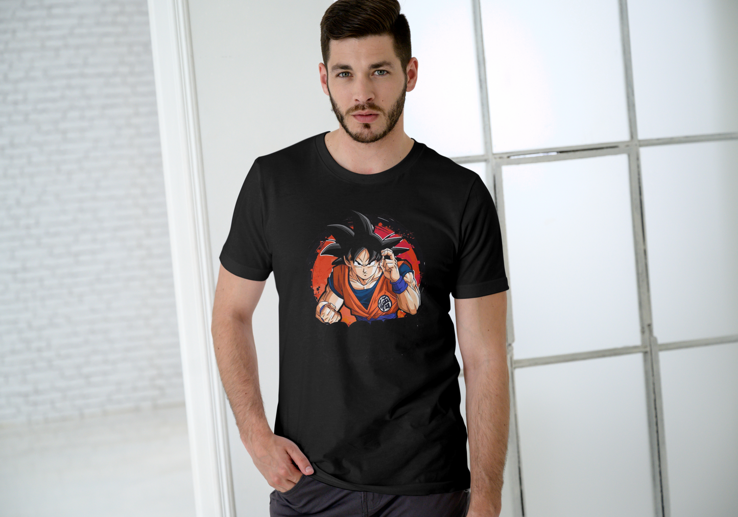 Men's Goku Black Graphic Printed T-shirt