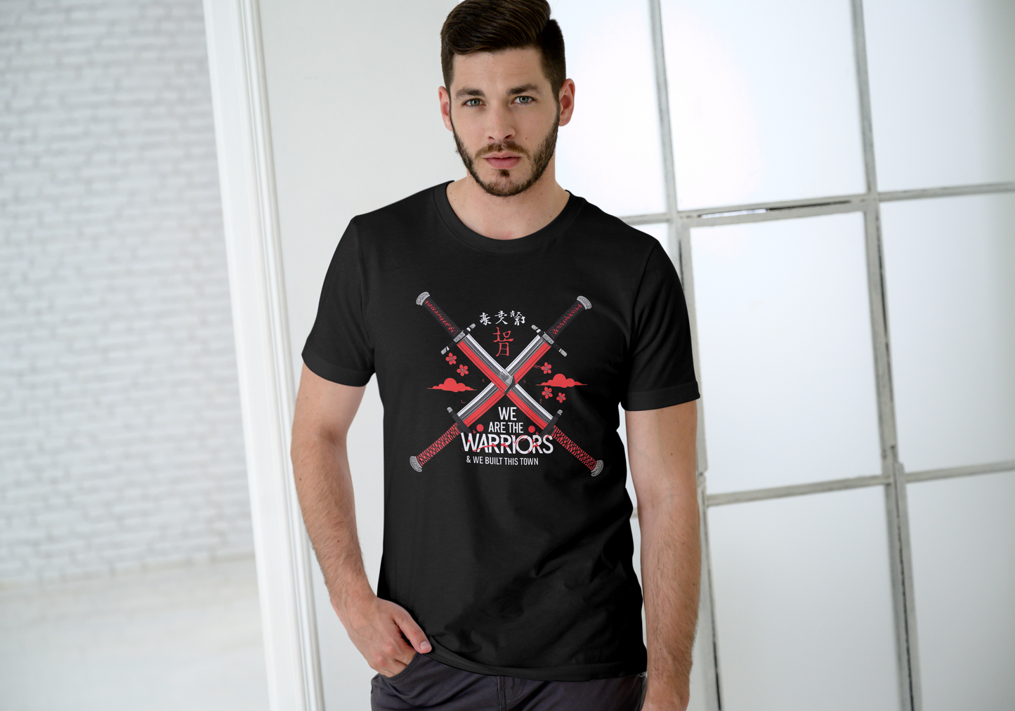 Men's Sword Black Graphic Printed T-shirt