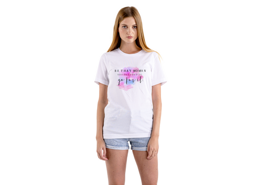 Women's Empower White Graphic Printed T-shirt